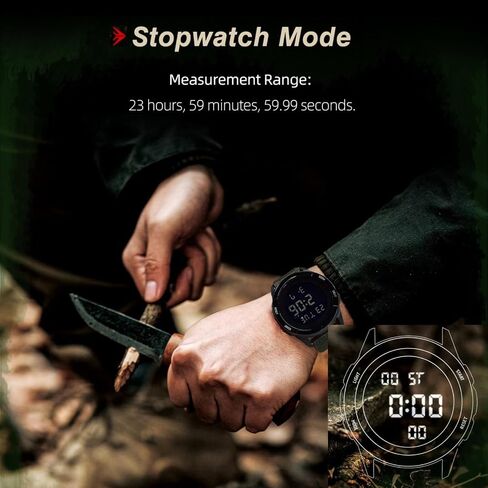 Digital Watch Military Watches for Men Black Tactical Sports Waterproof Men's Women's Wrist Watch with LED Backlight Nylon Band Stopwatch,Green in Kuwait