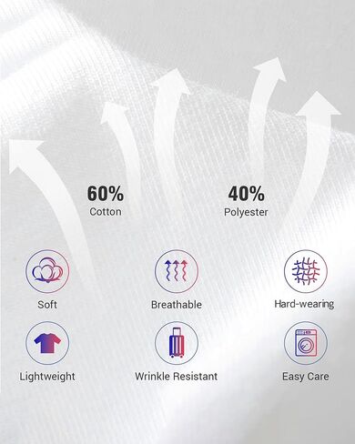 تي شيرتات قطنية للرجال 6 قطع، قمصان داخلية كلاسيكية برقبة دائرية كاجوال أساسية خفيفة الوزن ماصة للرطوبة in Kuwait