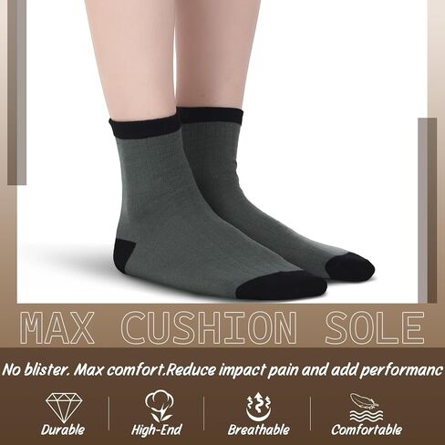 15 Pairs Mens Socks Bulk Cotton Moisture Control Thermal Athletic Crew Socks for Work Boots Sports Outdoor in Saudi Arabia