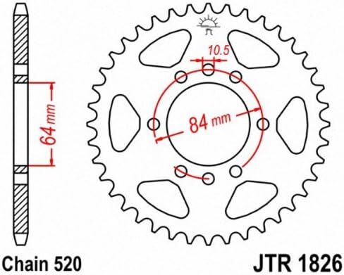 JT Sprockets JTR1826.42 42T ضرس خلفي فولاذي in Saudi Arabia