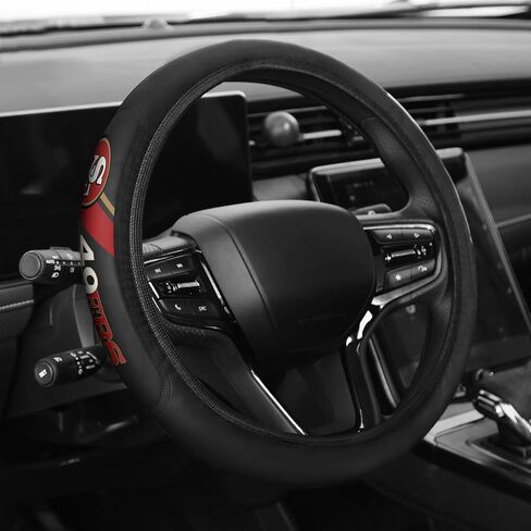 Sports Leather Steering Wheel Cover Car Accessories, Universal Size fit 14-15 Inch All Vehicle Steering Wheel Cover in Saudi Arabia