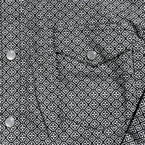 قميص Rock & Roll Denim للأولاد بأكمام طويلة PKT Pearl Snap - أسود - RBN2S05115 in Kuwait