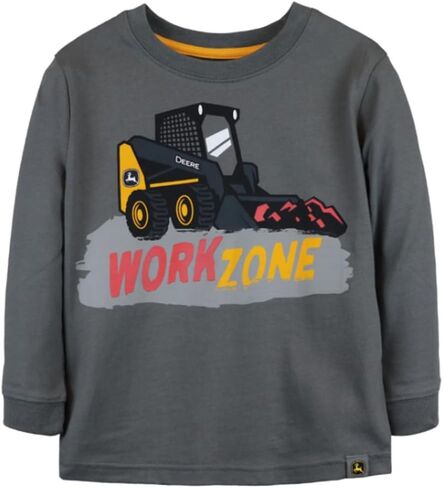 John Deere Gray Skid Steer Work Zone Long Sleeve T-Shirt Toddler Sizes 2T 3T 4T in Saudi Arabia