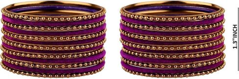 Efulgenz Indian Bangle Set Plain Velvet Bangles with Oxidized Metal Ball Bangle Bracelet Boho Bohemian Bracelet Metal Bangle Set Statement Fashion Jewelry for Women (26 Pcs) in Saudi Arabia