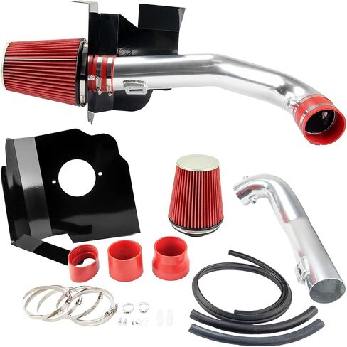 Torchbeam Cold Air Intake Filters System Kits Fit for Chevy Silverado GMC 1500 2014-2018 5.3L 6.2L V8, Aluminum Filter System Replacement Red in Saudi Arabia