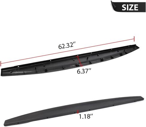 G-PLUS Tailgate Cap Moulding Trim Compatible with 2009-2018 Dodge Ram 1500 2500 3500 Tailgate Protector Cover Replace for 55372052AH (62.32" Length Short Bed) in Saudi Arabia