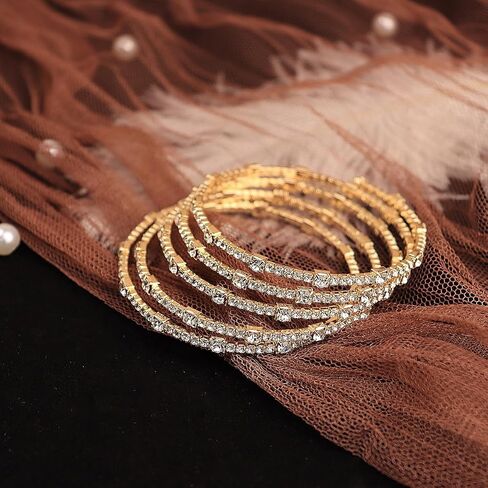 خمر متعدد الطبقات كريستال حجر الراين الكفة سوار تألق بلورات الدمعة المفتوحة الكفة السوار الزفاف اكسسوارات اليد حفلة موسيقية مجوهرات in Kuwait