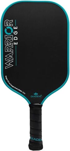 Diadem Warrior Edge Pickleball Paddle, Carbon Fiber Etched Face for Max Spin, Aero Guard Edge, 16mm Core, Midweight 8oz. - Teal in Kuwait