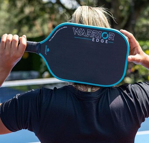 Diadem Warrior Edge Pickleball Paddle, Carbon Fiber Etched Face for Max Spin, Aero Guard Edge, 16mm Core, Midweight 8oz. - Teal in Kuwait