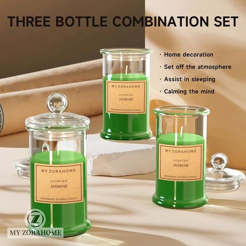 شمعة معطرة بشمع الصويا على شكل زجاجة، شموع علاجية معطرة للمنزل أو كهدية عيد ميلاد/عطلة لأحبائك (حرق 3.5 أونصة/24 ساعة) in Saudi Arabia