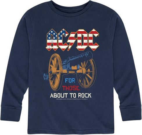HYBRID APPAREL - ACDC - for Those About to Rock - Toddler and Youth Long Sleeve Graphic T-Shirt in Saudi Arabia
