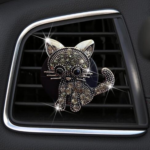 Bling Rhinestone Air Vent Clip with Car Freshener & Decoration,Cute Dash Decor Accessory in Kuwait