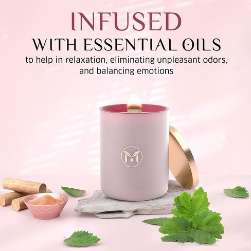 شمعة معطرة بالقرفة والبرتقال من MyrrhUSA - 15 أونصة من شمع الصويا الطبيعي مع فتيل خشبي متشقق وزيت عطري | حرق لمدة 80 ساعة | شمعة عطرية فاخرة للاسترخاء وديكور المنزل وغرفة المعيشة والحمام in Saudi Arabia