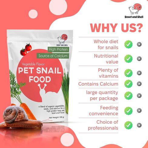 Vegetable Flavored Pet Land Snail Vegetables & fruit flavor - A Delicious Blend of Vegetables and Fruit Flavors for Your Beloved Pet by Snout and Shell in Kuwait