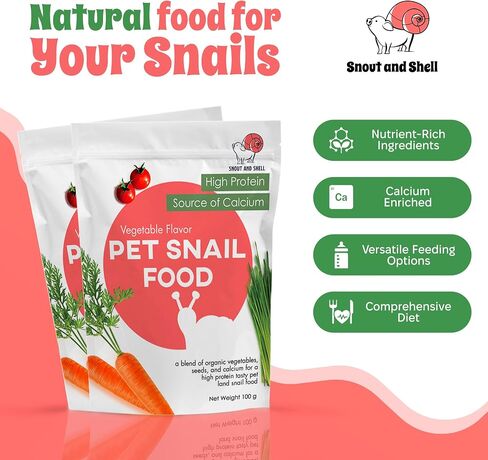 Vegetable Flavored Pet Land Snail Vegetables & fruit flavor - A Delicious Blend of Vegetables and Fruit Flavors for Your Beloved Pet by Snout and Shell in Kuwait