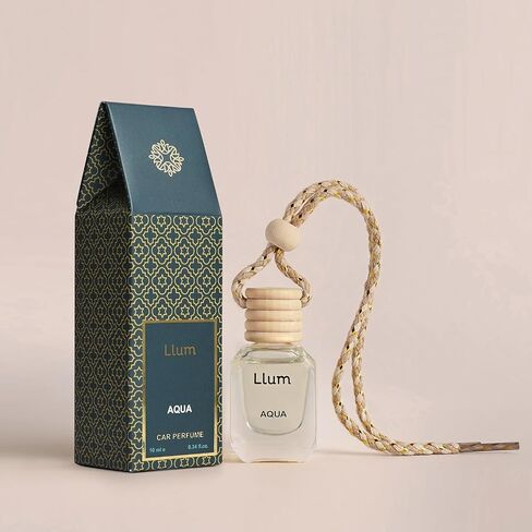 Llum معطر هواء معلق بزيت عشبة الليمون للسيارة والمنزل | مع مشبك فتحة مكيف الهواء |10 مل |عطر فاخر، عضوي خالٍ من السموم، وخالي من الكحول |ملحق داخلي لرائحة منعشة|رائحة تدوم طويلاً in Saudi Arabia