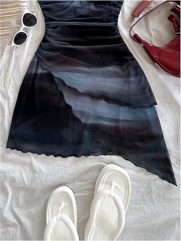 Verdusa Women's Plus Size Dresses Cocktail Halter Ombre Backless Layered Asymmetrical Dress in Saudi Arabia