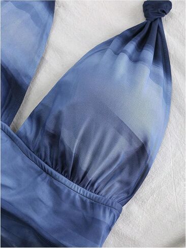Verdusa Women's Plus Size Dresses Cocktail Halter Ombre Backless Layered Asymmetrical Dress in Saudi Arabia