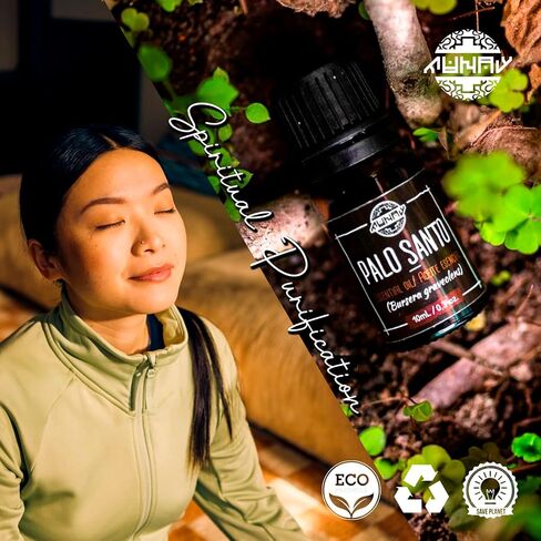 Palo Santo Essential Oil l Premium 10ml Undiluted Pure Bursera graveolens Oil l for Aromatherapy and Cleansing l for Diffuser l Munay in Saudi Arabia