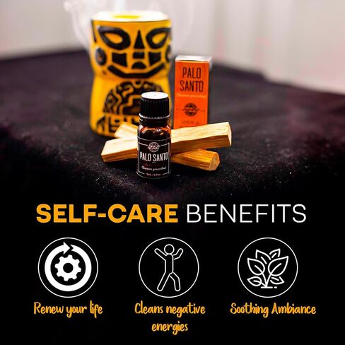 Palo Santo Essential Oil l Premium 10ml Undiluted Pure Bursera graveolens Oil l for Aromatherapy and Cleansing l for Diffuser l Munay in Saudi Arabia