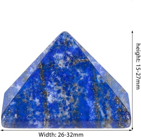 Natural Crystal Handcrafted Orgone Pyramid for Divination Good Luck Chakra Balance Home Decoration, Lapis Lazuli in Kuwait