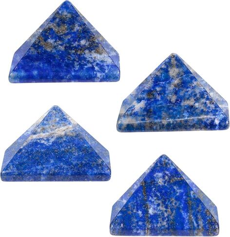 Natural Crystal Handcrafted Orgone Pyramid for Divination Good Luck Chakra Balance Home Decoration, Lapis Lazuli in Kuwait