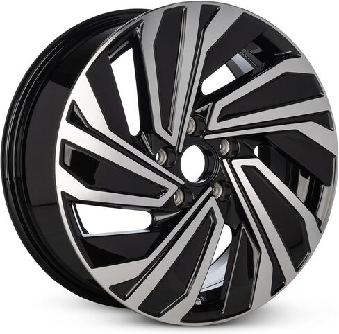 For 2019-2021 Volkswagen Jetta 17 Inch Machined Face with Painted Inlay Black Rim - OE Direct Replacement - Road Ready Car Wheel in Saudi Arabia