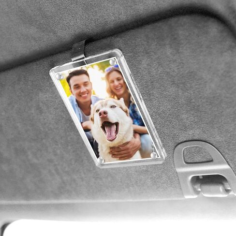 Car Sun Visor Photo Holder Universal Portable Storage Car Picture Holder Clip Personalized Multifunctional Show Refrigerator Photo Frame White Car Decoration 3.5 × 2.4 in in Saudi Arabia