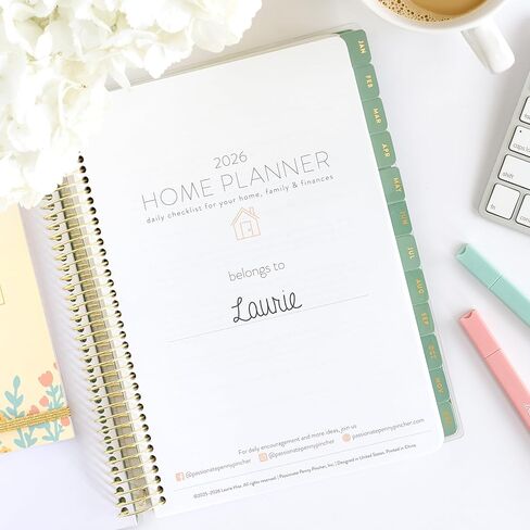 مخطط المنزل 2025 (الأزهار) | العمل من مخطط المنزل مع ملصقات | قائمة المراجعة اليومية | ورقة عمل ميزانية شهرية | تخطيط تقويم شهري | قائمة مراجعة العطلات | ملزمة الملف | غطاء بولي مغلفة in Kuwait