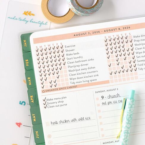 مخطط المنزل 2025 (الأزهار) | العمل من مخطط المنزل مع ملصقات | قائمة المراجعة اليومية | ورقة عمل ميزانية شهرية | تخطيط تقويم شهري | قائمة مراجعة العطلات | ملزمة الملف | غطاء بولي مغلفة in Kuwait