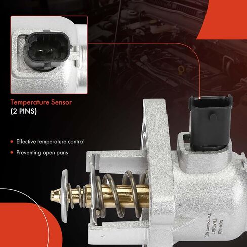 A-Premium Engine Coolant Thermostat Housing Assembly with O-ring & Sensor Compatible with Chevrolet Cruze, Cruze Limited, Sonic, Trax, Aveo, Aveo5 & Pontiac G3, G3 Wave & Suzuki Swift+, 1.6L 1.8L in Saudi Arabia