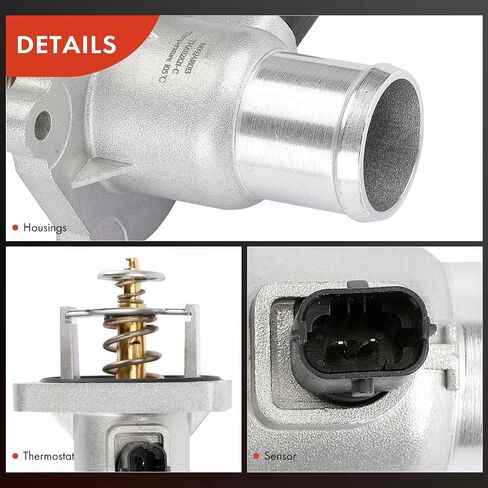 A-Premium Engine Coolant Thermostat Housing Assembly with O-ring & Sensor Compatible with Chevrolet Cruze, Cruze Limited, Sonic, Trax, Aveo, Aveo5 & Pontiac G3, G3 Wave & Suzuki Swift+, 1.6L 1.8L in Saudi Arabia