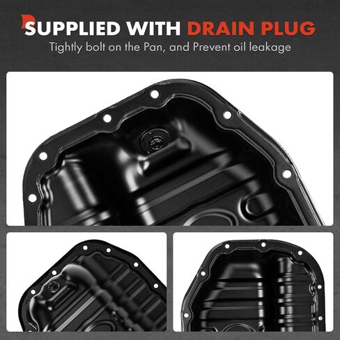 حوض زيت المحرك السفلي الممتاز مع قابس تصريف متوافق مع لكزس LS430 2001-2006 4.3 لتر، استبدال # 1210250120 in Saudi Arabia