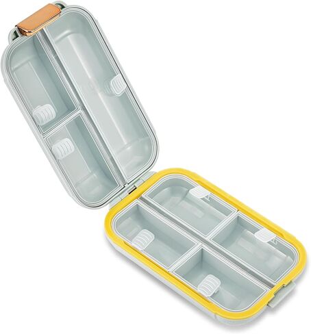 Generic Portable Pill Organizer, 7 Compartment Mini Pill Box, Travel Capsule Storage Box in Saudi Arabia