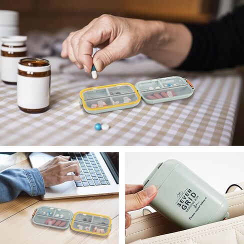 Generic Portable Pill Organizer, 7 Compartment Mini Pill Box, Travel Capsule Storage Box in Saudi Arabia