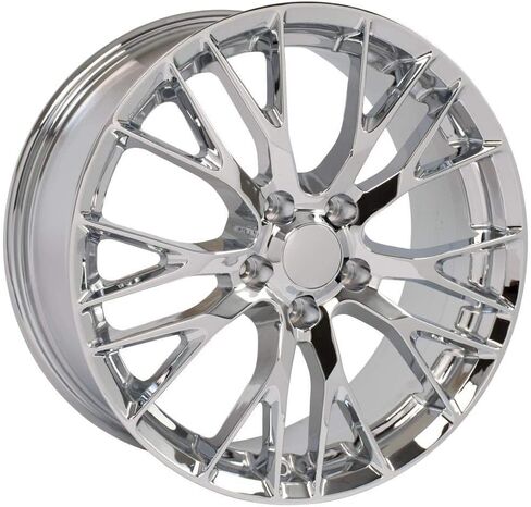 OE Wheels CV22C 19 Inch Rim Fits Corvette C7 Z06 Style 5x120.65 19x8.5 Chrome - Hollander 5734 (1) in Saudi Arabia