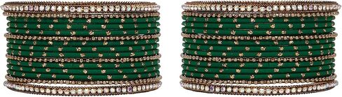 أساور هندية للنساء - مجموعة مكونة من 30 قطعة من مجموعات مجوهرات بوليوود الهندية للنساء، أساور معدنية in Kuwait