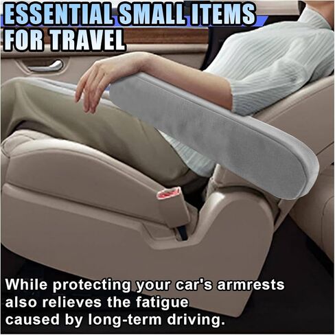 2PCS Car Front Seat Armrest Covers, Auto Seat Arm Rest Protector Replacement, Soft Elastic Fabric Armrest Covers, Vehicle Interior Decor Accessories (Black) in Saudi Arabia