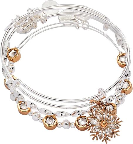 سوار Alex and Ani Snowflake، مجموعة من 3 in Saudi Arabia