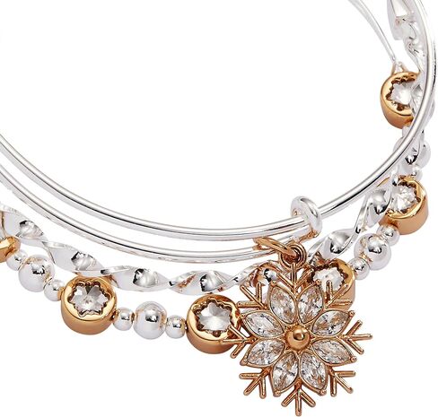 سوار Alex and Ani Snowflake، مجموعة من 3 in Saudi Arabia