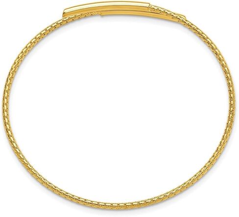JewelryWeb 1.75mm 925 Sterling Silver Gold Plated Polished Bypass Cuff Stackable Bangle Bracelet-Cuff-Bracelet for Women in Saudi Arabia