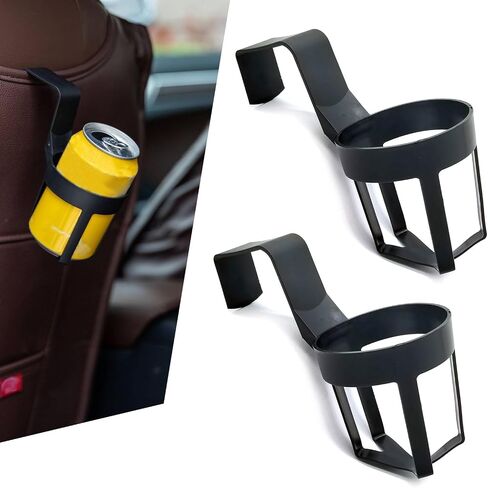 Shakas 2 PCS Car Door Side Window Gap Cup Holder, Integrated Plastic Hollow Design Hanging Installation Door Lifting Glass Beverage Storage Rack, Quick Modification Accessories, for Cars (Black #12) in Saudi Arabia