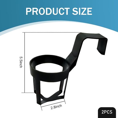 Shakas 2 PCS Car Door Side Window Gap Cup Holder, Integrated Plastic Hollow Design Hanging Installation Door Lifting Glass Beverage Storage Rack, Quick Modification Accessories, for Cars (Black #12) in Saudi Arabia