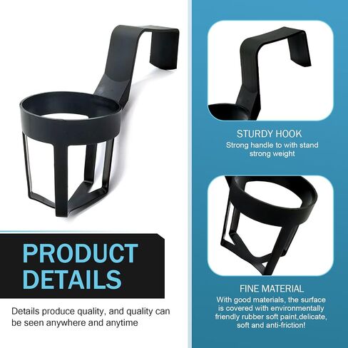 Shakas 2 PCS Car Door Side Window Gap Cup Holder, Integrated Plastic Hollow Design Hanging Installation Door Lifting Glass Beverage Storage Rack, Quick Modification Accessories, for Cars (Black #12) in Saudi Arabia
