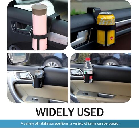 Shakas 2 PCS Car Door Side Window Gap Cup Holder, Integrated Plastic Hollow Design Hanging Installation Door Lifting Glass Beverage Storage Rack, Quick Modification Accessories, for Cars (Black #12) in Saudi Arabia