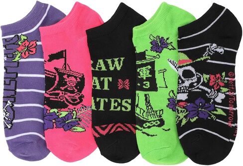 Bioworld One Piece Straw Hat Pirates Adult 5-Pair Ankle Socks in Saudi Arabia
