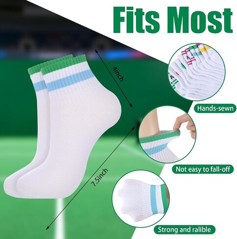 6 Pack Dink Ball Crew Sock Cushioned Crew Sports Ankle Sock Bulk Fun Design for Women Men Mother's Day Christmas Easter Thanksgiving Gift in Saudi Arabia