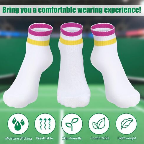 6 Pack Dink Ball Crew Sock Cushioned Crew Sports Ankle Sock Bulk Fun Design for Women Men Mother's Day Christmas Easter Thanksgiving Gift in Saudi Arabia
