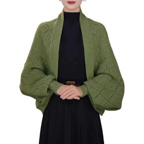 Habituatl Fashion Hollow out Knitted Shawl Coat - 2025 New Women's Soft Knitted Shawl, Scarf with Sleeves in Saudi Arabia