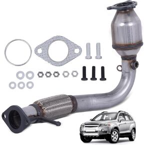 TOPAZ 16581 Catalytic Converter Flex Pipe Compatible with Chevy Equinox GMC Terrain 2010 2011 2012 2013 2014, Chevy Captiva Sport 2012 2013 2014 2015 2.4L EPA Compliant 59521 50507 -(Not Fits PZEV) in Saudi Arabia